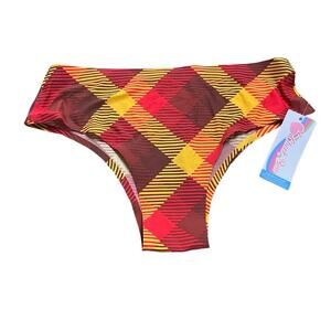 Cheek Boss Cheeky Panty Falling For Plaid Size Small